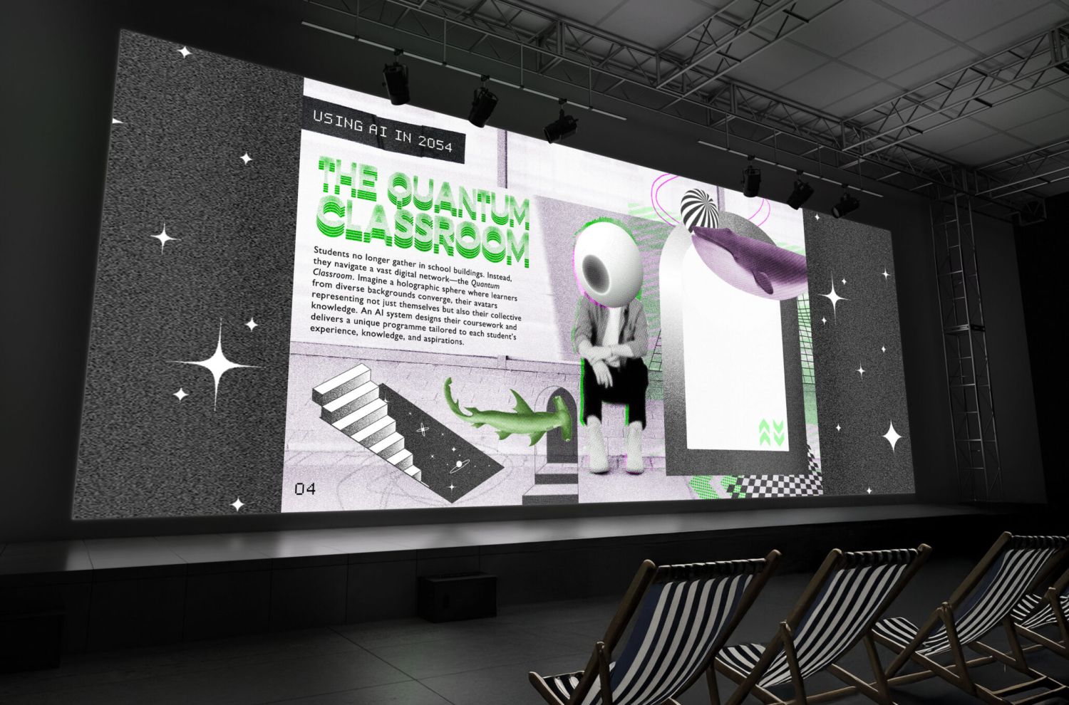 slide with the title "imagining the ai classroom"