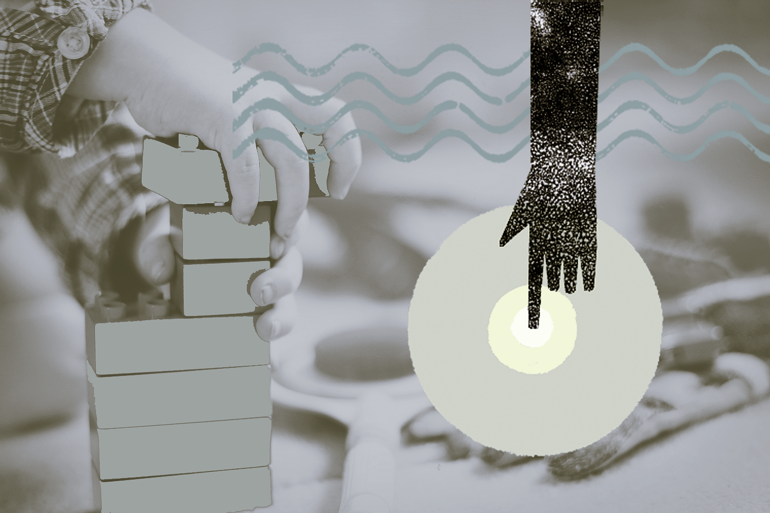 children building blocks