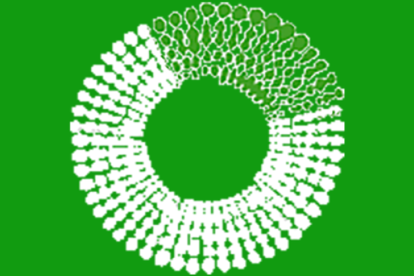 data mosaic on a green background