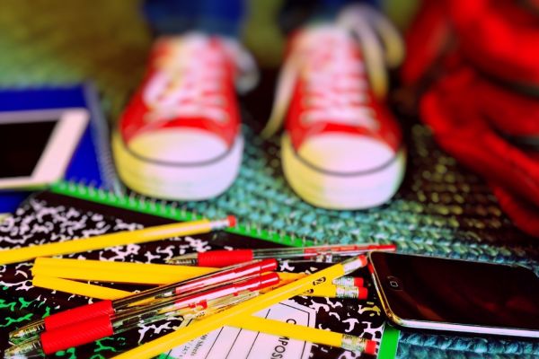 School bag contents