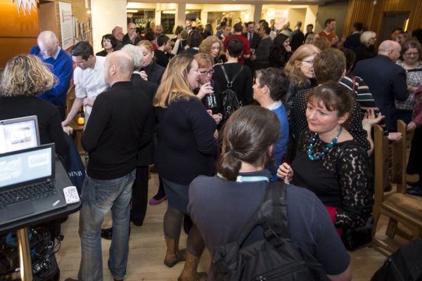 photo of people at the DE party
